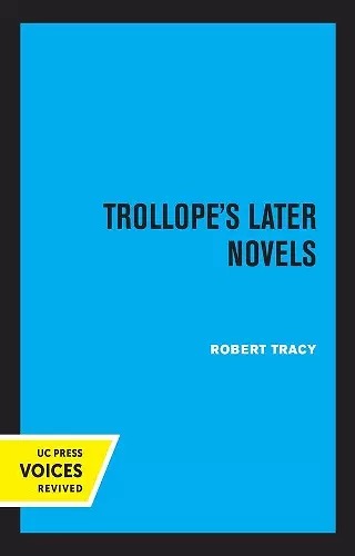 Trollope's Later Novels cover