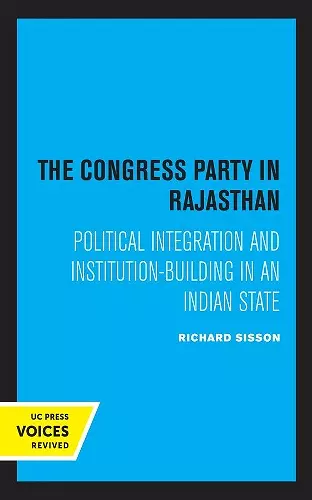 The Congress Party in Rajasthan cover