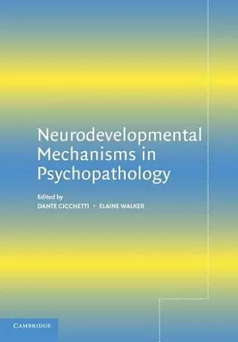 Neurodevelopmental Mechanisms in Psychopathology cover