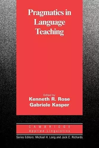 Pragmatics in Language Teaching cover