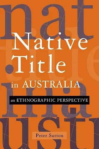 Native Title in Australia cover