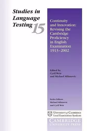 Continuity and Innovation cover