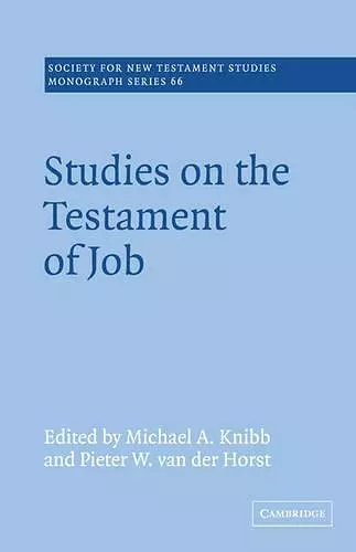 Studies on the Testament of Job cover