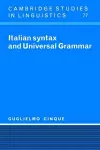 Italian Syntax and Universal Grammar cover