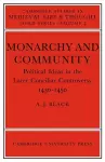 Monarchy and Community cover