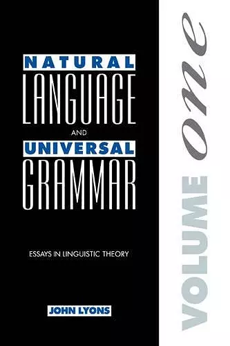 Natural Language and Universal Grammar: Volume 1 cover