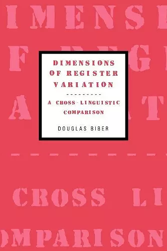 Dimensions of Register Variation cover