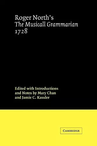 Roger North's The Musicall Grammarian 1728 cover