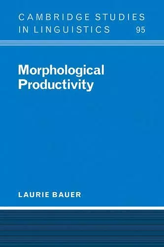 Morphological Productivity cover