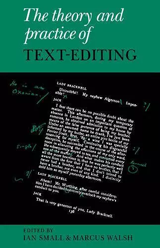 The Theory and Practice of Text-Editing cover