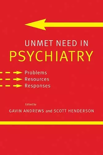 Unmet Need in Psychiatry cover