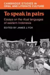 To Speak in Pairs cover