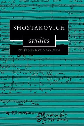 Shostakovich Studies cover