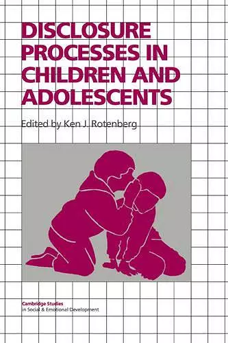 Disclosure Processes in Children and Adolescents cover