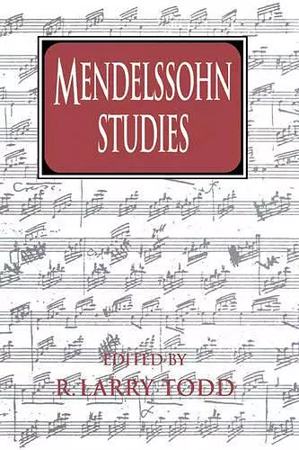 Mendelssohn Studies cover