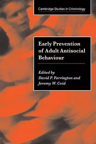 Early Prevention of Adult Antisocial Behaviour cover