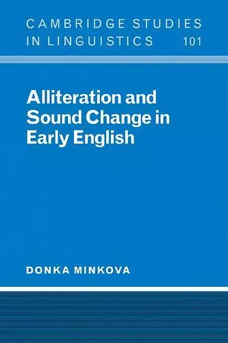 Alliteration and Sound Change in Early English cover