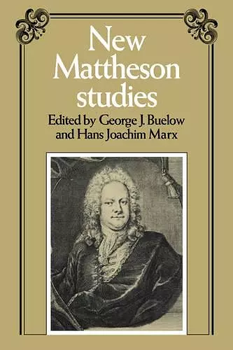 New Mattheson Studies cover