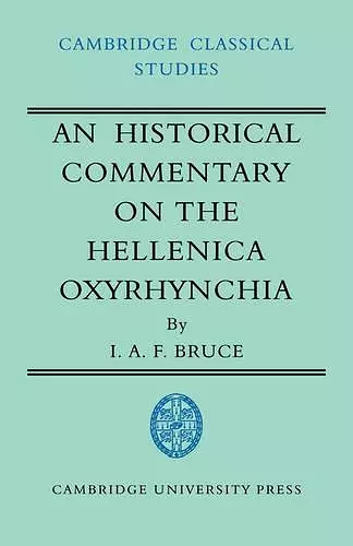 An Historical Commentary on the Hellenica Oxyrhynchia cover