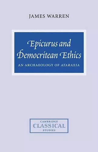 Epicurus and Democritean Ethics cover