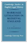 Marriage Litigation in Medieval England cover