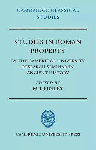 Studies in Roman Property cover