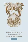 Psalm Culture and Early Modern English Literature cover