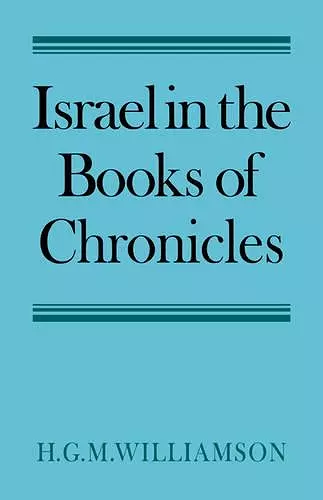 Israel in the Books of Chronicles cover