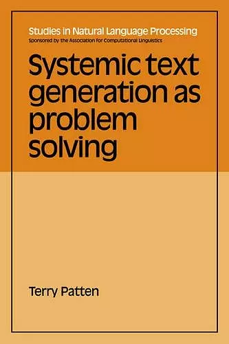 Systemic Text Generation as Problem Solving cover