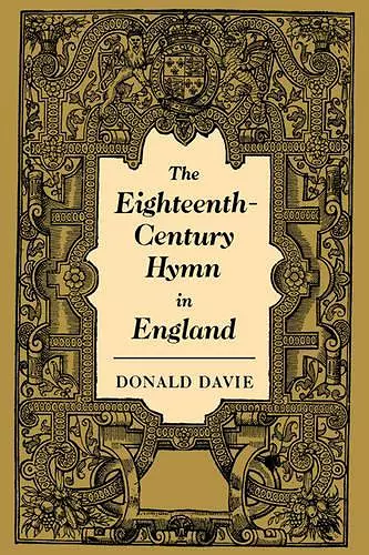 The Eighteenth-Century Hymn in England cover