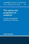 The Syntax and Pragmatics of Anaphora cover