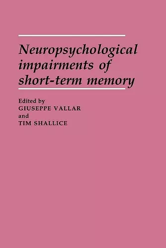 Neuropsychological Impairments of Short-Term Memory cover