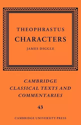 Theophrastus: Characters cover