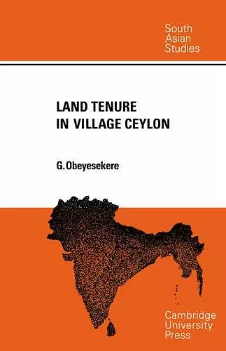 Land Tenure in Village Ceylon cover