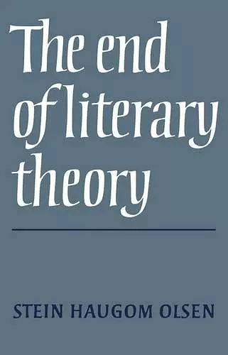 The End of Literary Theory cover