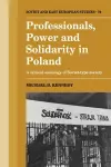 Professionals, Power and Solidarity in Poland cover