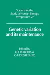 Genetic Variation and its Maintenance cover