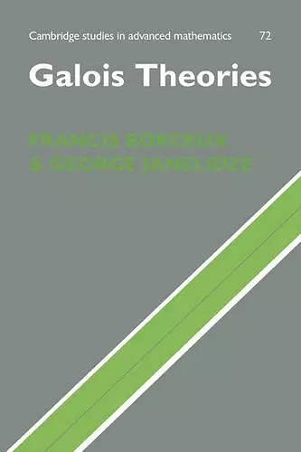 Galois Theories cover
