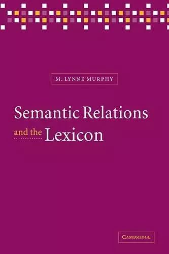 Semantic Relations and the Lexicon cover