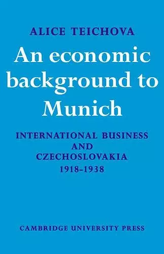 An Economic Background to Munich cover