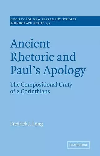 Ancient Rhetoric and Paul's Apology cover