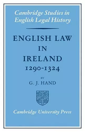 English Law in Ireland 1290–1324 cover