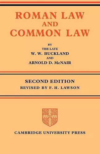 Roman Law and Common Law cover