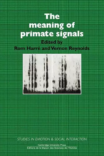 The Meaning of Primate Signals cover