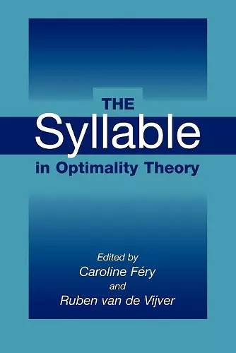 The Syllable in Optimality Theory cover