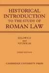 A Historical Introduction to the Study of Roman Law cover