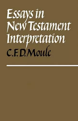 Essays in New Testament Interpretation cover