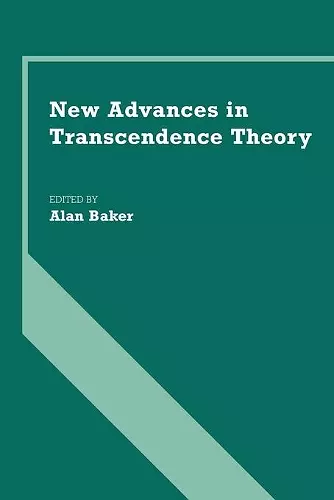 New Advances in Transcendence Theory cover