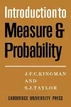 Introdction to Measure and Probability cover
