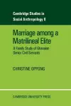 Marriage Among a Matrilineal Elite cover